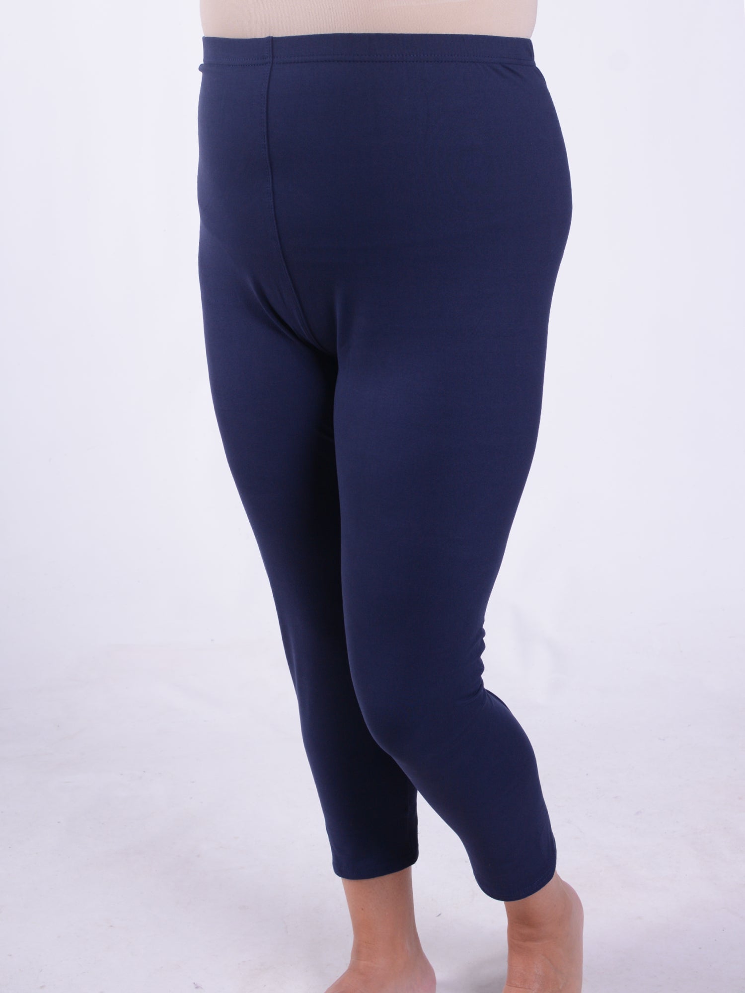 Capri Leggings Plain Navy L65 Pure Plus Clothing