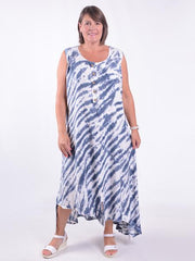 Lagenlook Asymmetric Tie Dye Dress - VF8006