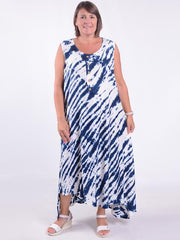 Lagenlook Asymmetric Tie Dye Dress - VF8006