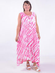 Lagenlook Asymmetric Tie Dye Dress - VF8006