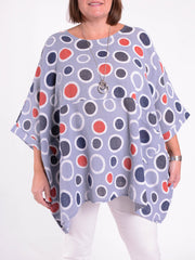Cotton Tunic - 10077 Spot, Tunic, Pure Plus Clothing, Lagenlook Clothing, Plus Size Fashion, Over 50 Fashion