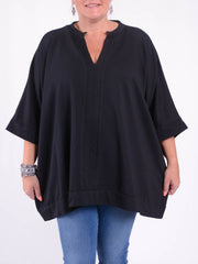 Lagenlook Cotton Tunic - 11619, Tops & Shirts, Pure Plus Clothing, Lagenlook Clothing, Plus Size Fashion, Over 50 Fashion