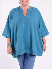 Lagenlook Cotton Tunic - 11619, Tops & Shirts, Pure Plus Clothing, Lagenlook Clothing, Plus Size Fashion, Over 50 Fashion