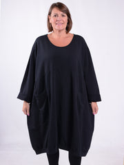 Lagenlook Cotton Jersey Balloon Dress - 11796