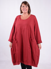 Lagenlook Cotton Jersey Balloon Dress - 11796