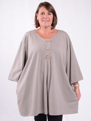 Lagenlook Jersey Cotton Button Tunic - 12551 C