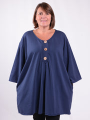 Lagenlook Jersey Cotton Button Tunic - 12551 C