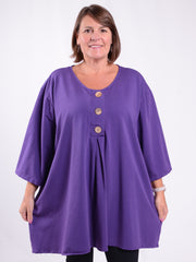 Lagenlook Jersey Cotton Button Tunic - 12551 C