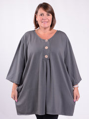 Lagenlook Jersey Cotton Button Tunic - 12551 C