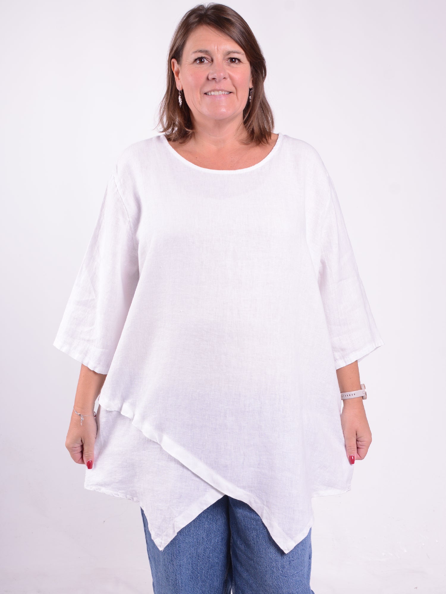 Lagenlook Linen Tunic - 12552, , Pure Plus Clothing, Lagenlook Clothing, Plus Size Fashion, Over 50 Fashion