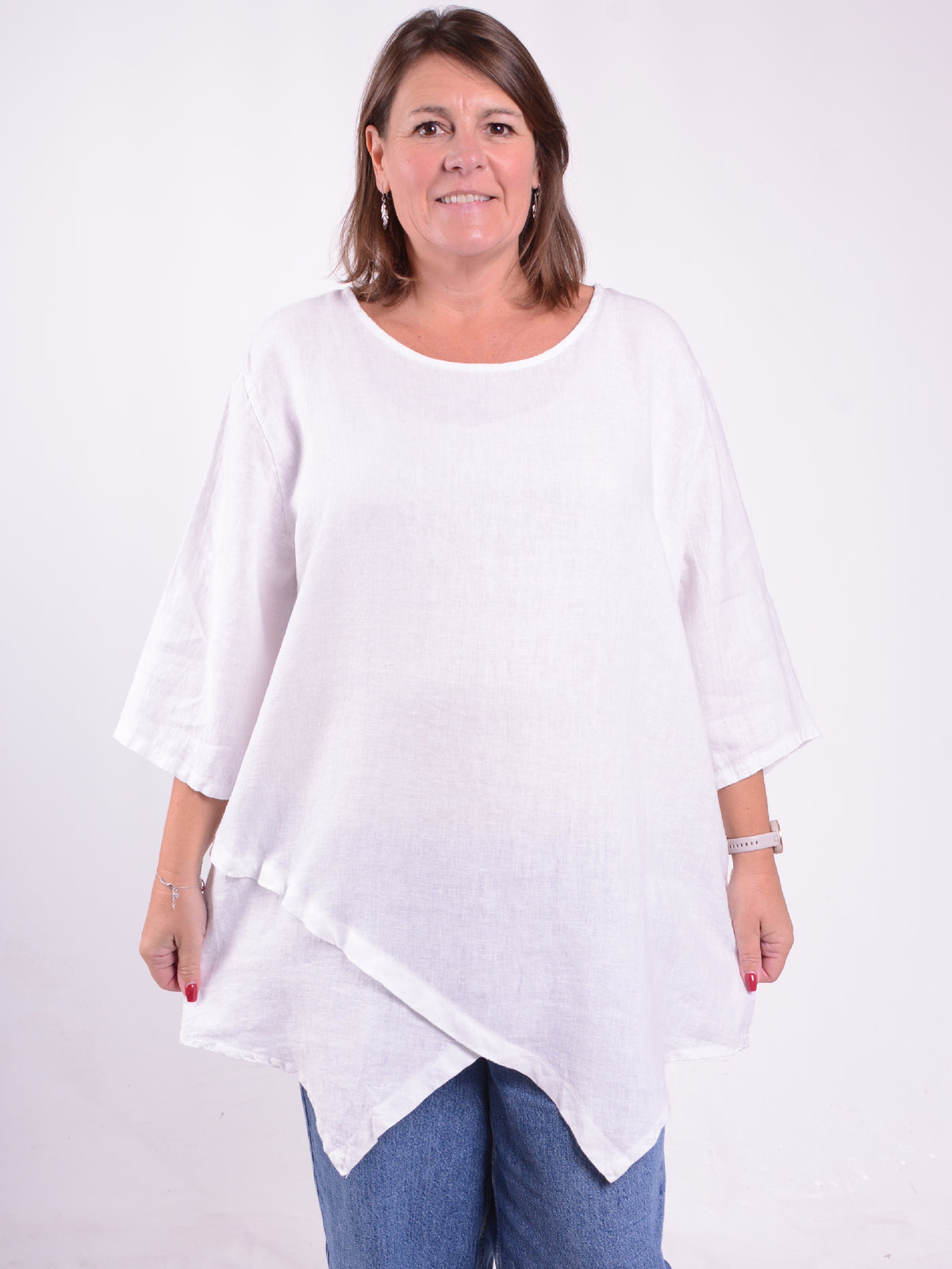 Lagenlook Linen Tunic - 12552, , Pure Plus Clothing, Lagenlook Clothing, Plus Size Fashion, Over 50 Fashion