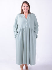 Lagenlook Cotton Dress with Pockets - 12573, , Pure Plus Clothing, Lagenlook Clothing, Plus Size Fashion, Over 50 Fashion