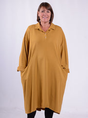 Lagenlook Shirt Dress With Pockets - 13152