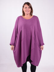 Lagenlook Long Tunic Dress Cotton - 13185