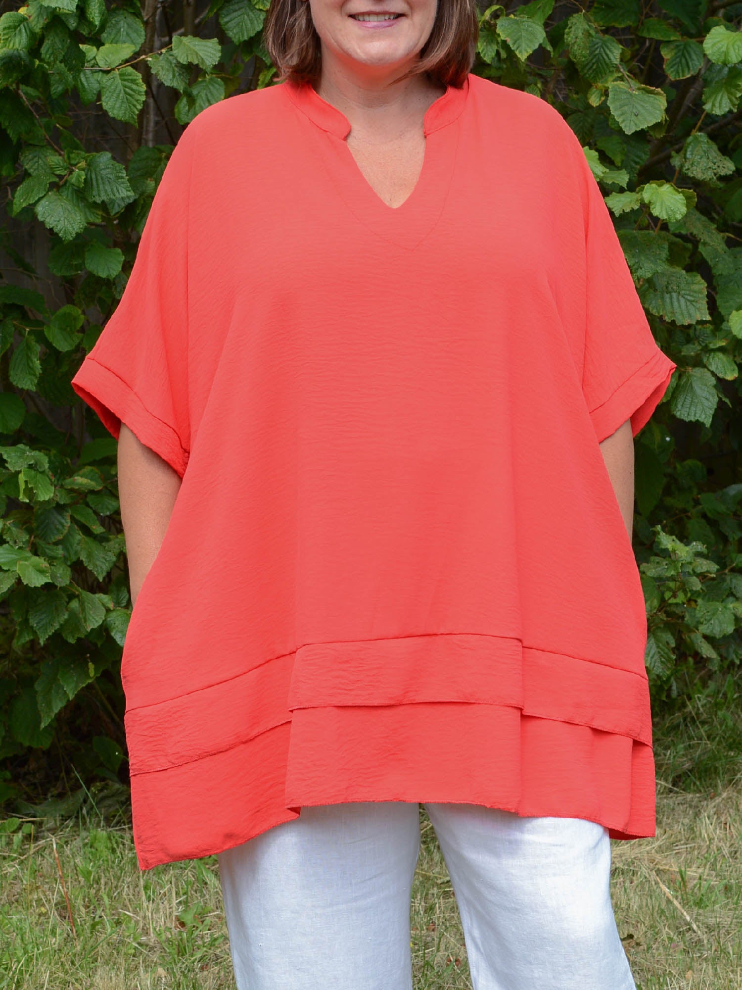 Oversized Lagenlook Tunic with pockets - TP1005, Tunic, Pure Plus Clothing, Lagenlook Clothing, Plus Size Fashion, Over 50 Fashion