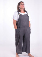 Lagenlook Linen Dungarees - 9251, , Pure Plus Clothing, Lagenlook Clothing, Plus Size Fashion, Over 50 Fashion