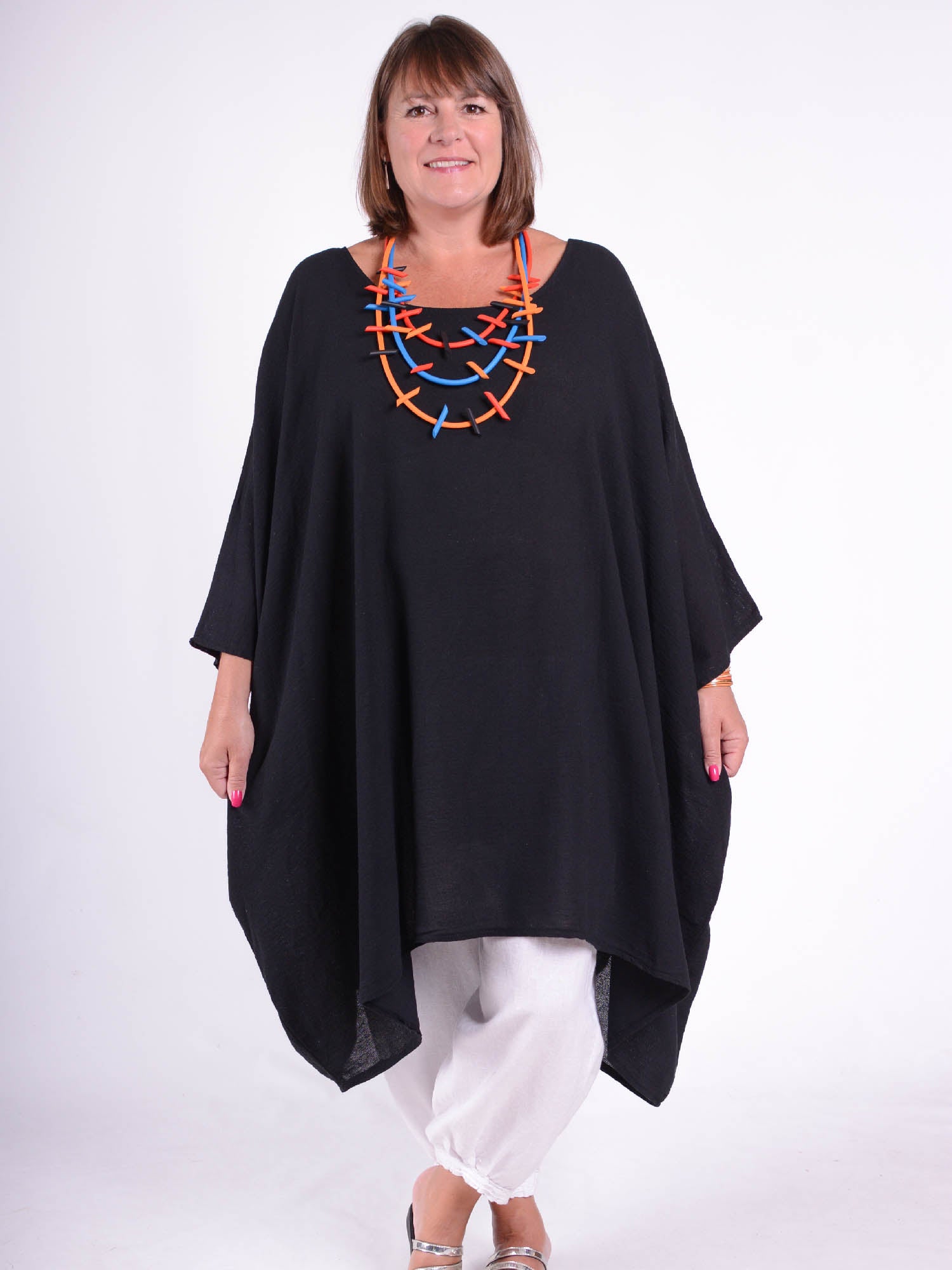 Lagenlook Funky Rubber Necklace - 33473, , Pure Plus Clothing, Lagenlook Clothing, Plus Size Fashion, Over 50 Fashion
