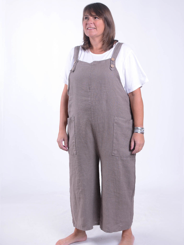 Lagenlook Linen Dungarees - 9251 | Pure Plus Clothing