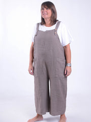 Lagenlook Linen Dungarees - 9251, , Pure Plus Clothing, Lagenlook Clothing, Plus Size Fashion, Over 50 Fashion