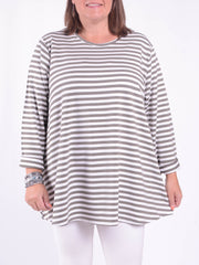 Striped Swing Top - 20516 STRIPE, , Pure Plus Clothing, Lagenlook Clothing, Plus Size Fashion, Over 50 Fashion
