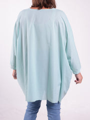 Lagenlook Cotton Embroidered Tunic - 26051, , Pure Plus Clothing, Lagenlook Clothing, Plus Size Fashion, Over 50 Fashion
