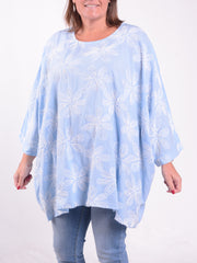 Lagenlook Cotton Embroidered Tunic - 26051, , Pure Plus Clothing, Lagenlook Clothing, Plus Size Fashion, Over 50 Fashion