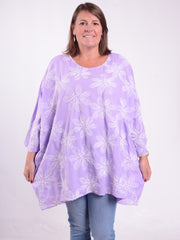 Lagenlook Cotton Embroidered Tunic - 26051, , Pure Plus Clothing, Lagenlook Clothing, Plus Size Fashion, Over 50 Fashion