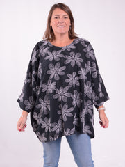 Lagenlook Cotton Embroidered Tunic - 26051, , Pure Plus Clothing, Lagenlook Clothing, Plus Size Fashion, Over 50 Fashion