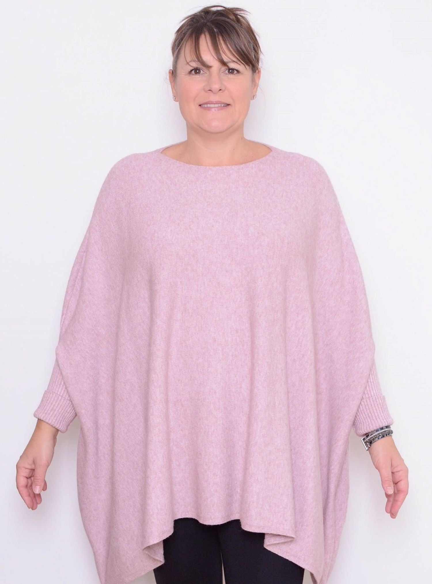 Soft Knit Batwing Sleeve Jumper  - 2700, Jumpers & Cardigans, Pure Plus Clothing, Lagenlook Clothing, Plus Size Fashion, Over 50 Fashion