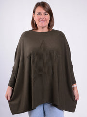 Soft Knit Batwing Sleeve Jumper with Star design - 3600