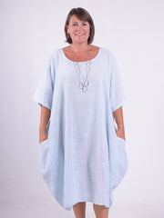 Striped Cotton Parachute Dress With Pockets - 9215 Stripe