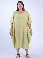 Striped Cotton Parachute Dress With Pockets - 9215 Stripe, Dresses, Pure Plus Clothing, Lagenlook Clothing, Plus Size Fashion, Over 50 Fashion