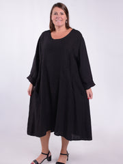 Lagenlook Linen A Line Dress - 9405, , Pure Plus Clothing, Lagenlook Clothing, Plus Size Fashion, Over 50 Fashion