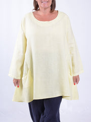 Lagenlook Heavy Linen Quirky Tunic - 9415