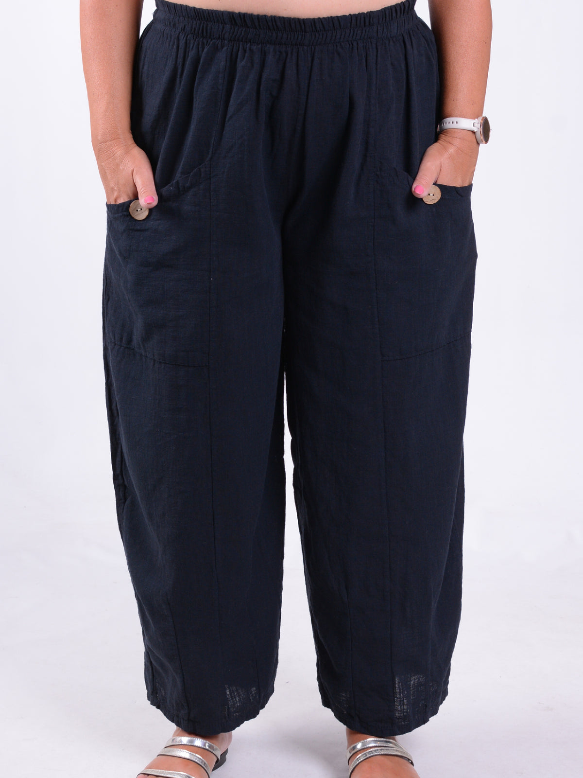 Wide-Leg Lightweight Cotton Trousers - 9461G