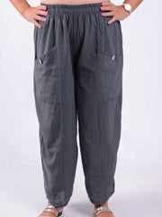 Wide-Leg Lightweight Cotton Trousers - 9461G