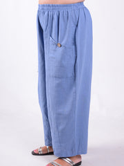 Wide-Leg Lightweight Cotton Trousers - 9461G