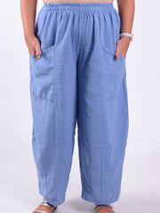 Wide-Leg Lightweight Cotton Trousers - 9461G