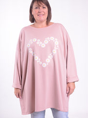 Daisy Heart Top - 9482DH, Tops & Shirts, Pure Plus Clothing, Lagenlook Clothing, Plus Size Fashion, Over 50 Fashion