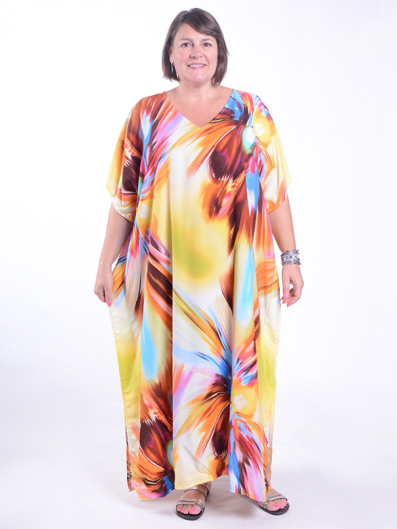 Plus size cotton caftans best sale