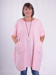 Cotton Tunic with Pockets - NOU, , Pure Plus Clothing, Lagenlook Clothing, Plus Size Fashion, Over 50 Fashion