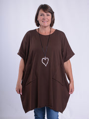 Cotton Tunic with Pockets - NOU, , Pure Plus Clothing, Lagenlook Clothing, Plus Size Fashion, Over 50 Fashion