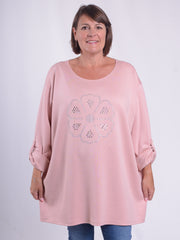 Cotton Flower Print Tunic - NOUF, , Pure Plus Clothing, Lagenlook Clothing, Plus Size Fashion, Over 50 Fashion
