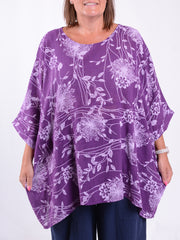 Lagenlook Oversized Cotton Tunic - 10077 FLORAL