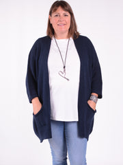 Open Front Cardigan - C18, , Pure Plus Clothing, Lagenlook Clothing, Plus Size Fashion, Over 50 Fashion