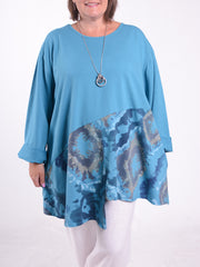 Lagenlook Quirky Asymmetric Hem Tunic with Pockets - 12452