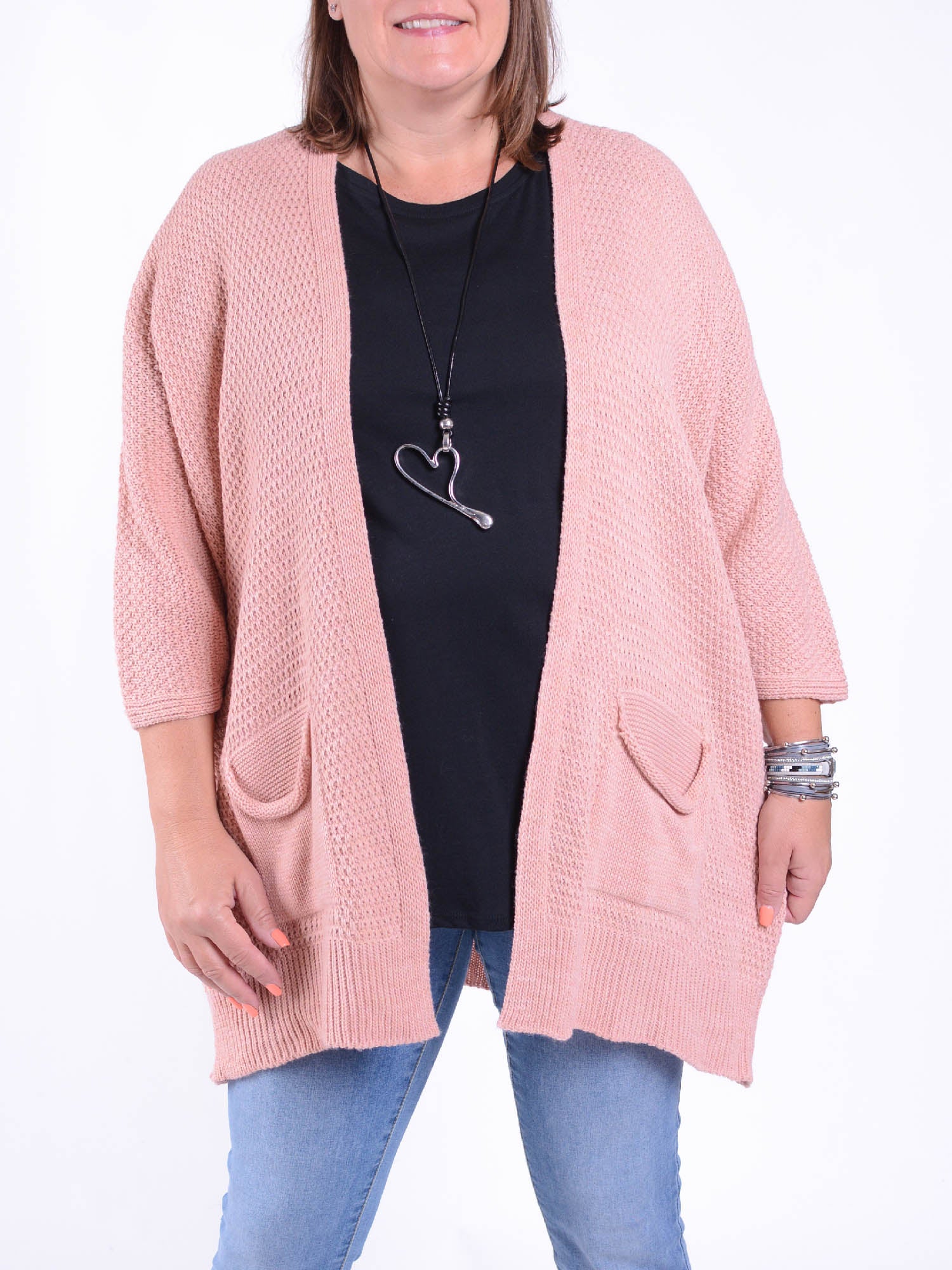 Open Front Cardigan - C18, , Pure Plus Clothing, Lagenlook Clothing, Plus Size Fashion, Over 50 Fashion
