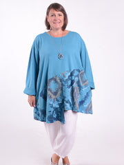 Lagenlook Quirky Asymmetric Hem Tunic with Pockets - 12452