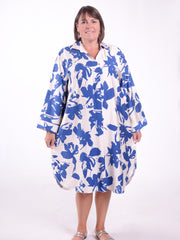 Lagenlook Printed Midi Dress - 2155, , Pure Plus Clothing, Lagenlook Clothing, Plus Size Fashion, Over 50 Fashion