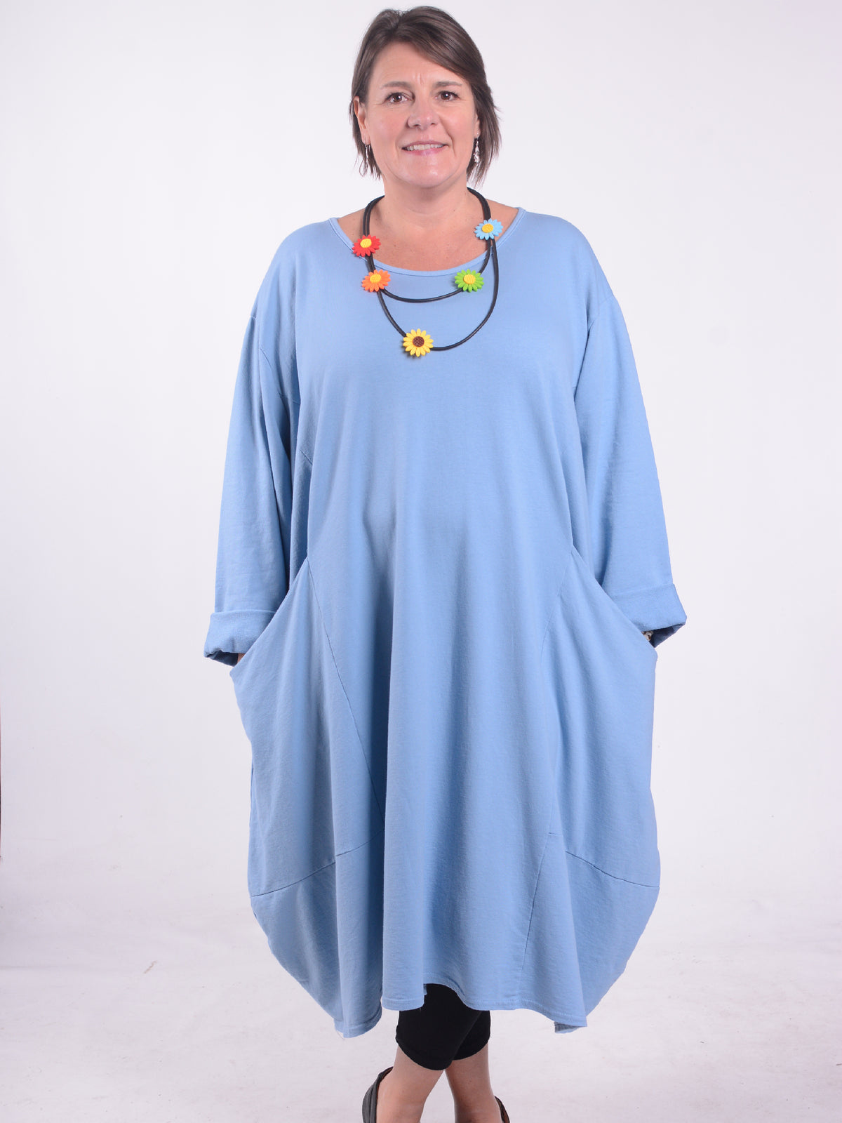 Parachute Dress With Pockets - 9451, Dresses, Pure Plus Clothing, Lagenlook Clothing, Plus Size Fashion, Over 50 Fashion